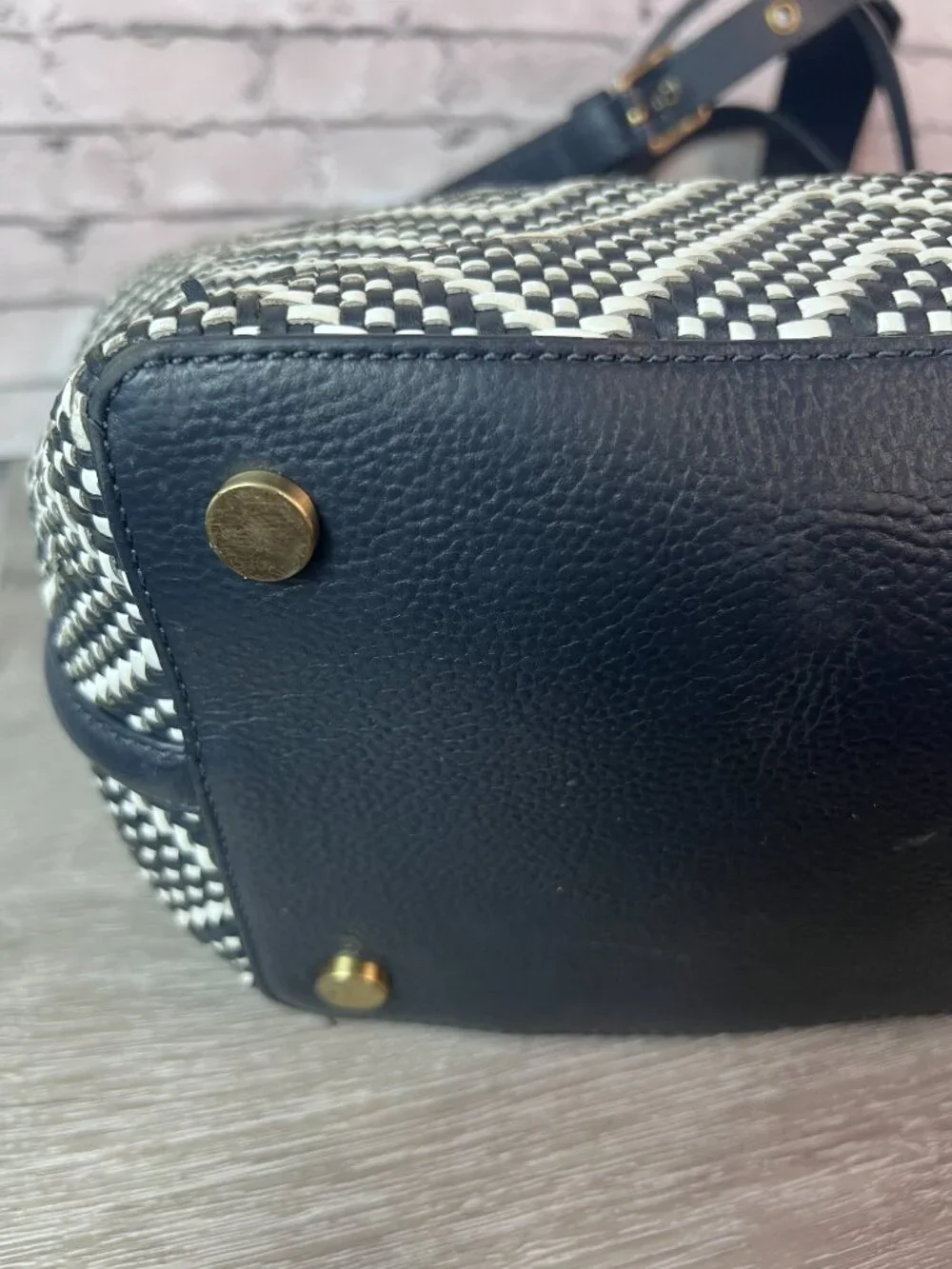 Michael Kors Brooklyn Large Woven Leather Satchel